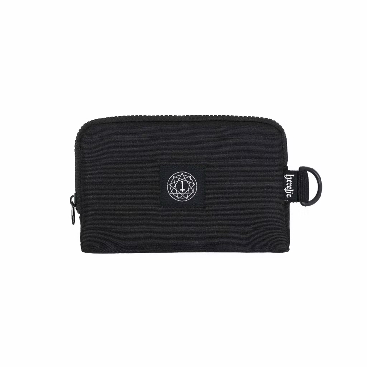 heretic black street wallet genesis beyaz detaylı kompakt erkek cüzdanı