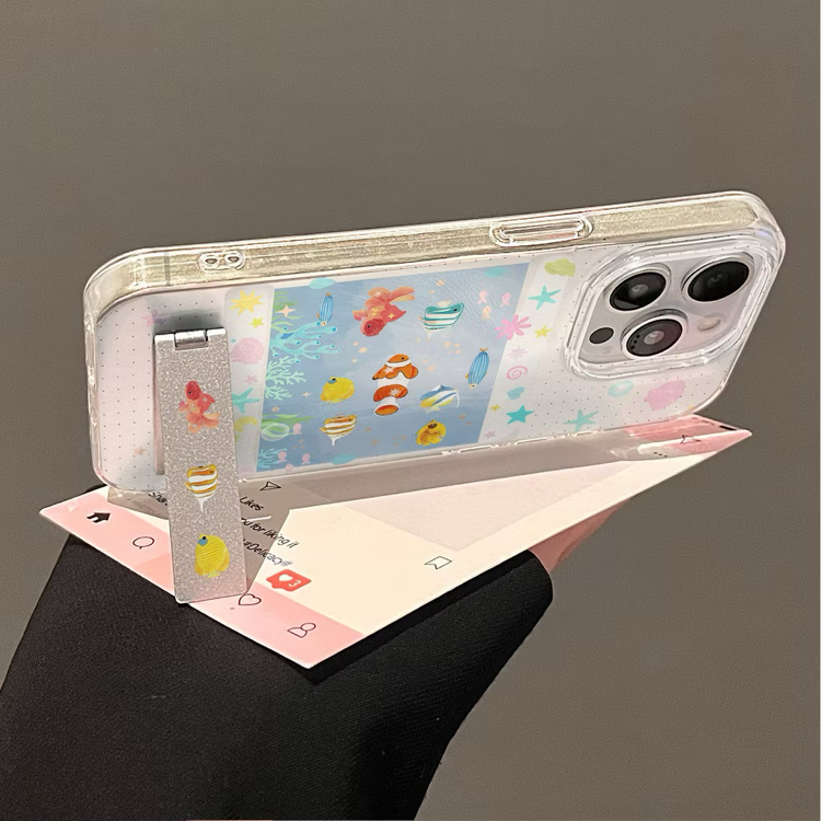 ocean aesthetic clear stand iphone kılıfı