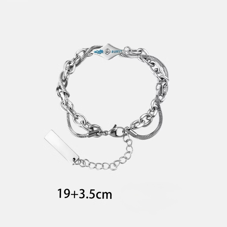 minbin titanium double layer hip hop erkek bileklikten 
