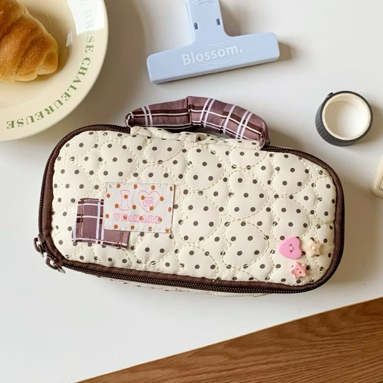 cute aesthetic korean tarzı el tutmalı kalemlik organizer çanta