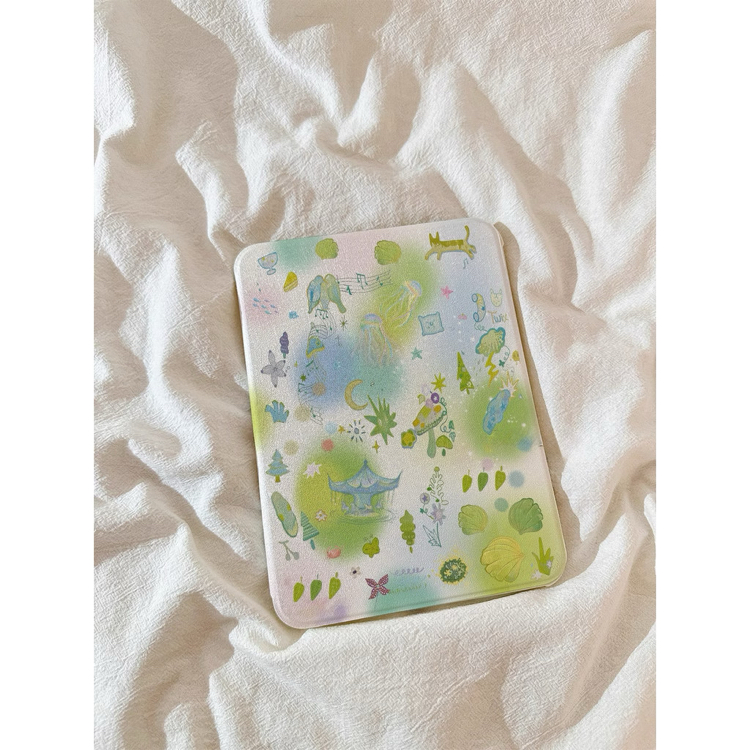 dreamy nature pastel ipad kılıfı büyülü yeşil bahçe tasarımı