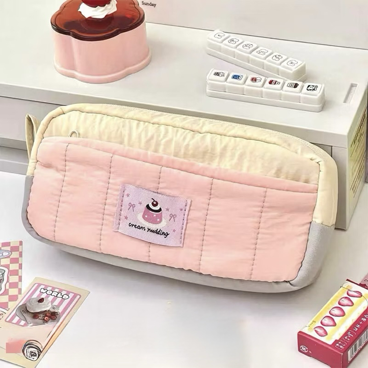 y2k pudding double compartment pencil case büyük kapasiteli kalem çantası