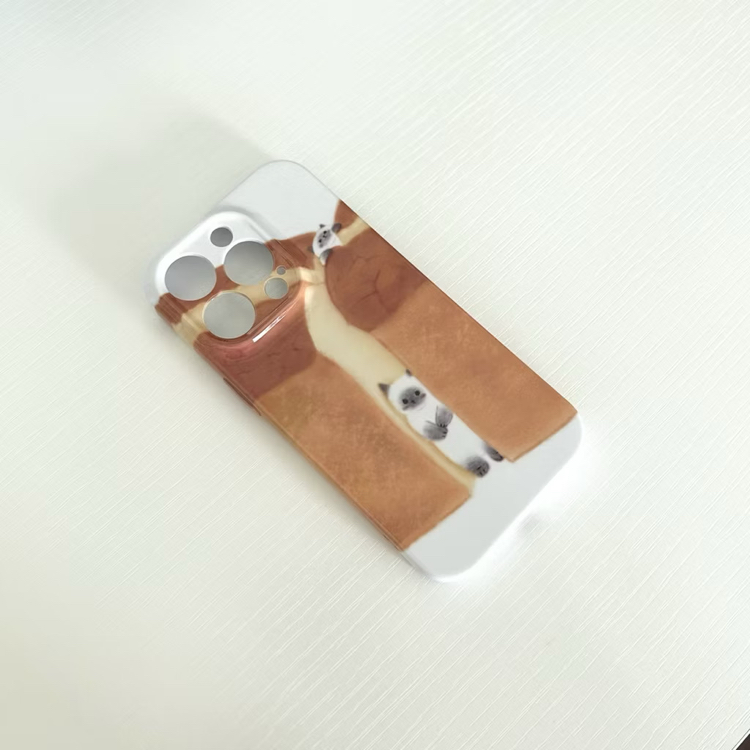 cozy brown cat aesthetic iphone telefon kılıfı şirin minimal tasarım