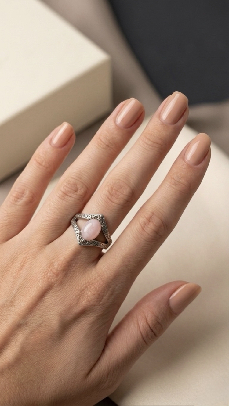 Pink Bohem Yüzük | Ayarlamalı