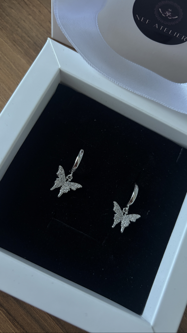 Kelebek Küpe | Silver