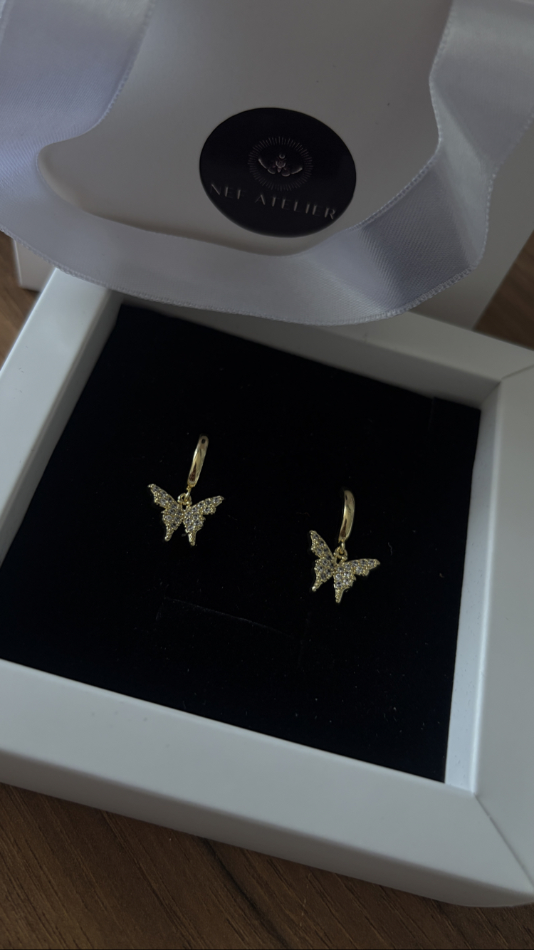 Kelebek Küpe | Gold