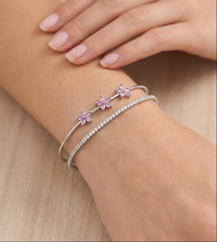 Bloom Kelepçe | Silver