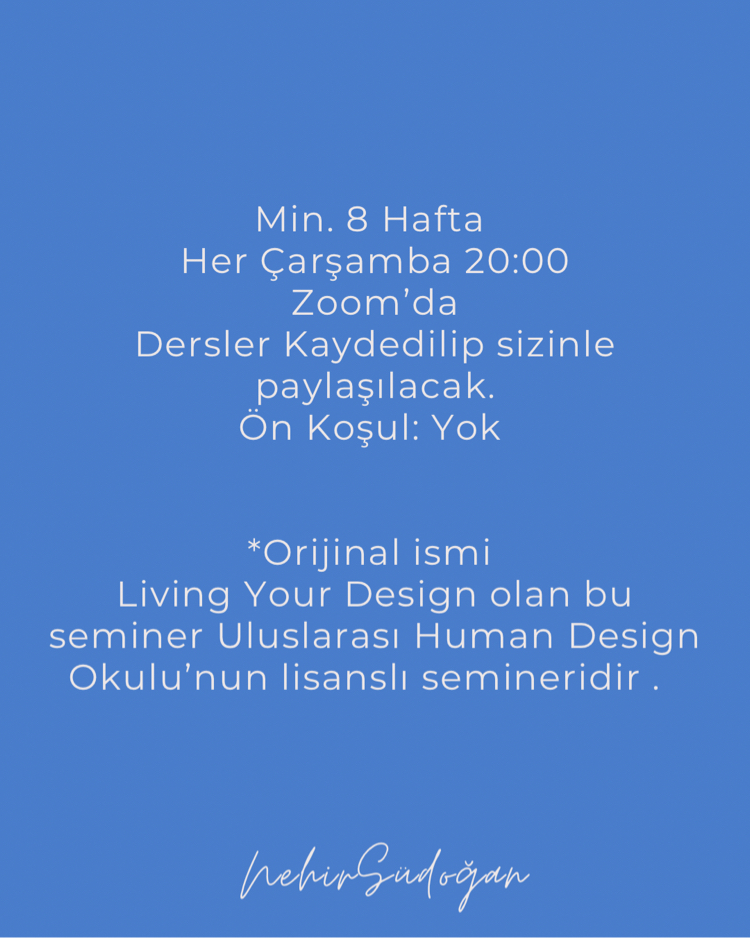 Dizaynını Yaşa Semineri 