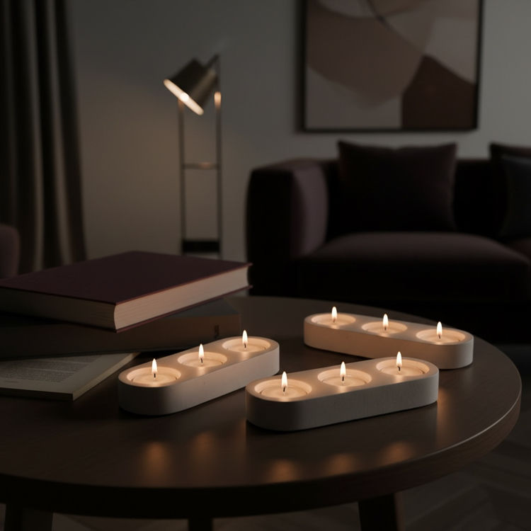 3 Parça Modern-Minimalist Mumluk Seti