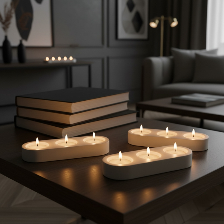 3 Parça Modern-Minimalist Mumluk Seti