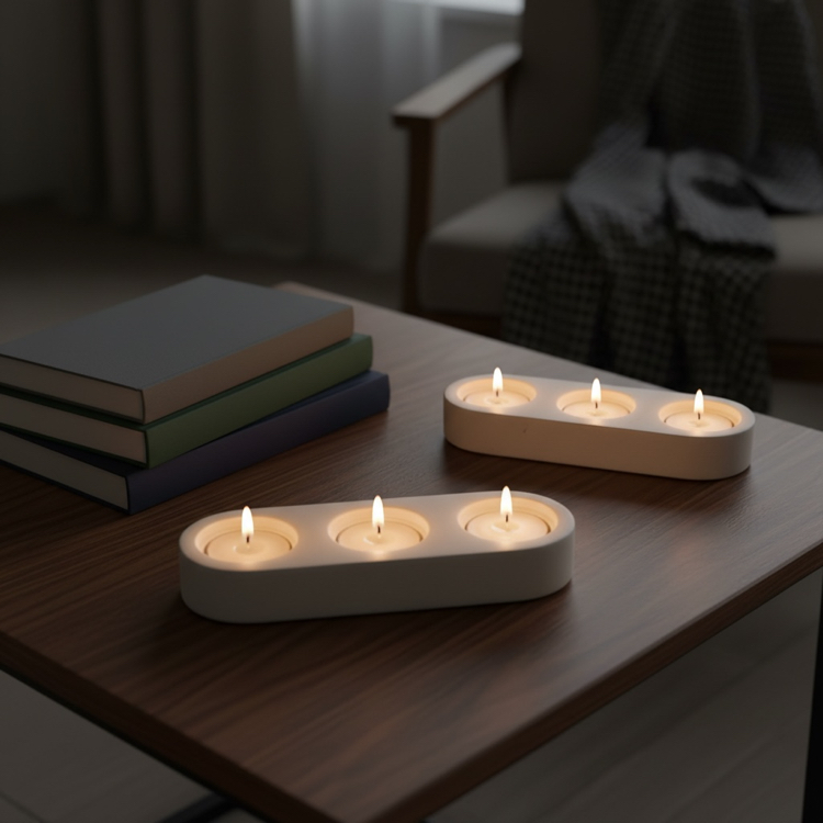3 Parça Modern-Minimalist Mumluk Seti