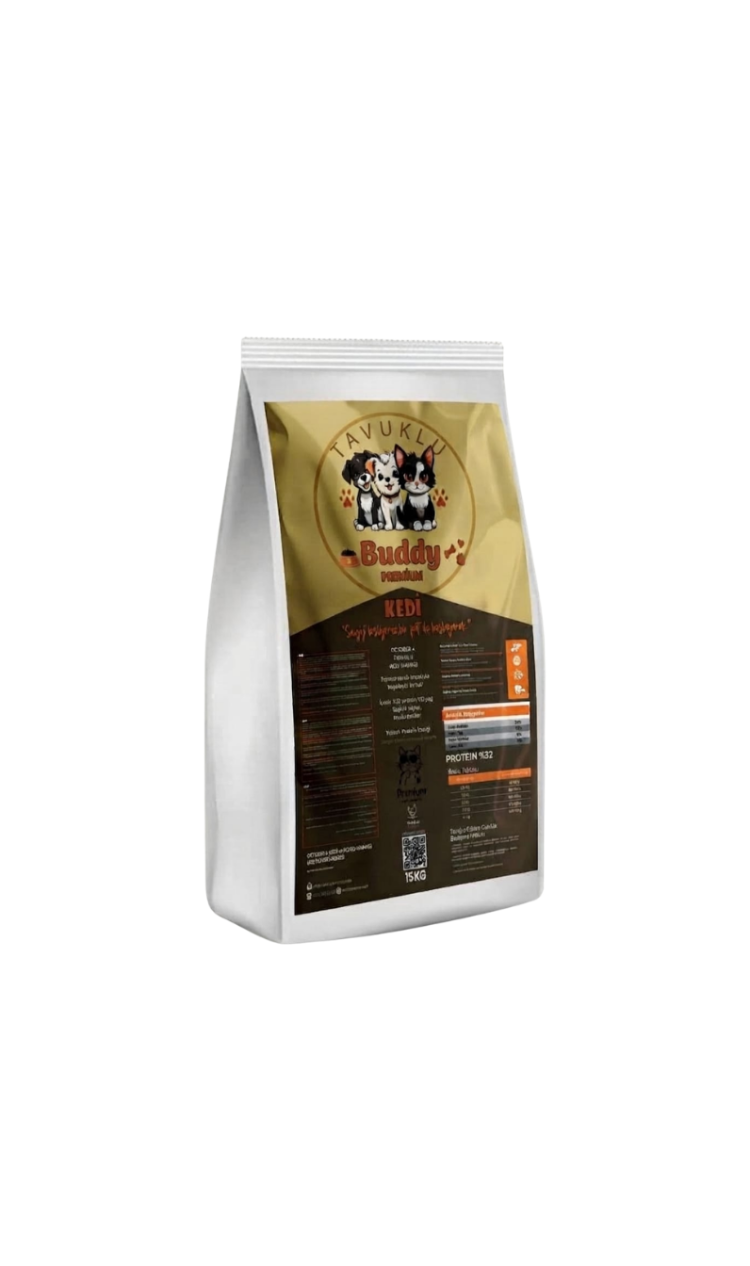 Buddy Premium Tavuklu Kedi Maması 15KG