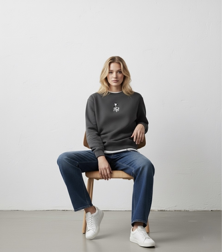 Aynur Tarzan | Antrasit Oversize Sweatshirt