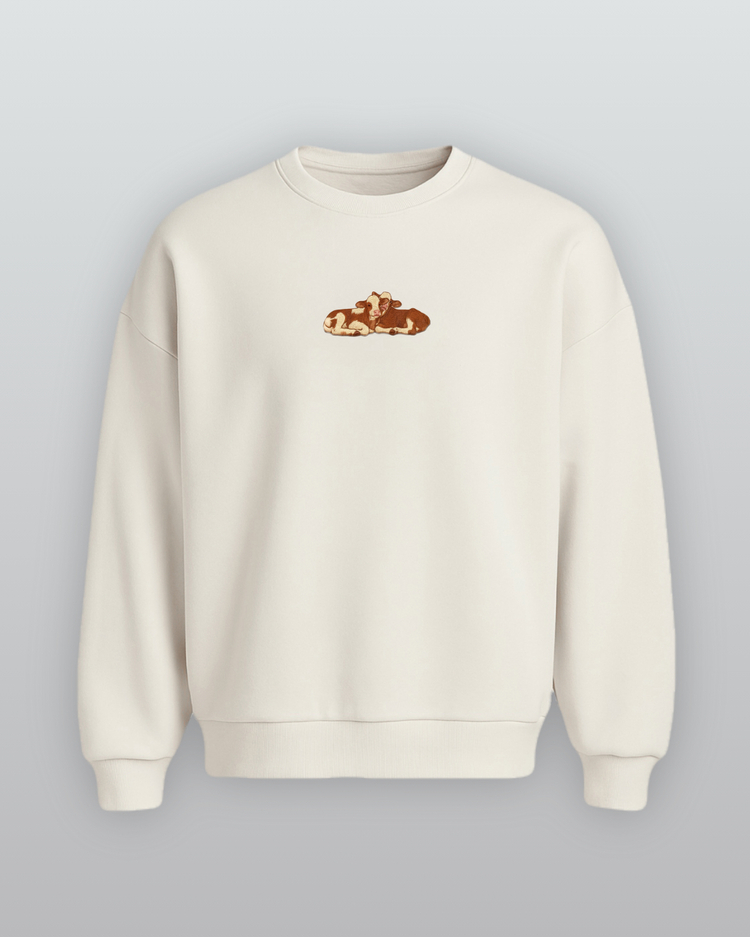 Aysel Maça | Ekru Oversize Sweatshirt