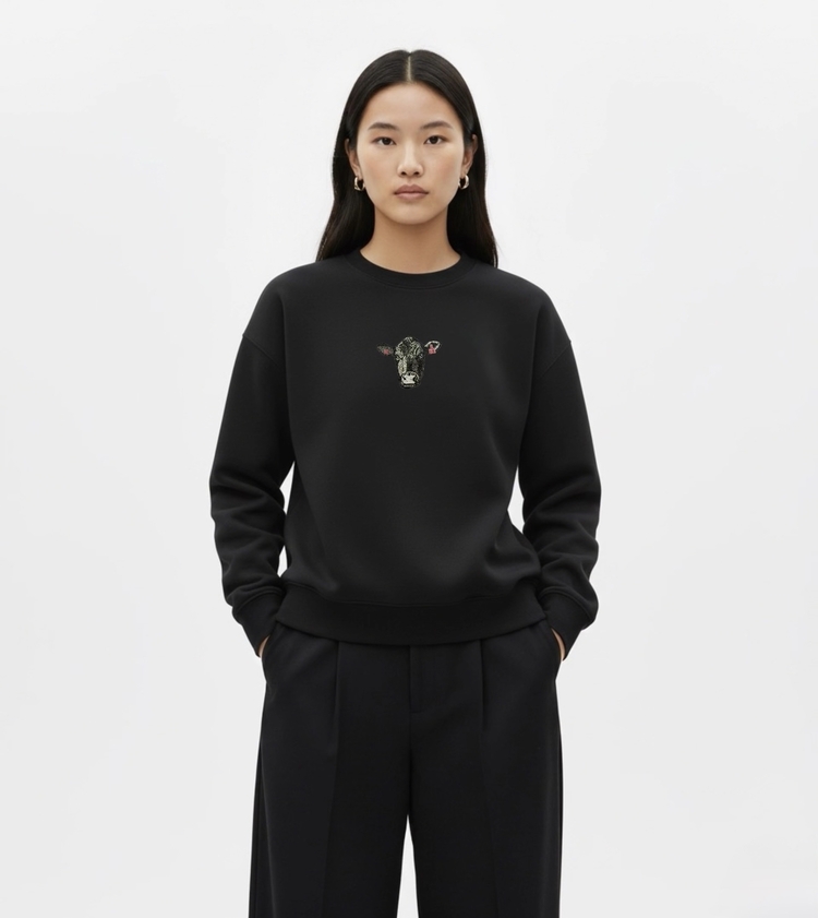 Angus | Siyah Oversize Sweatshirt