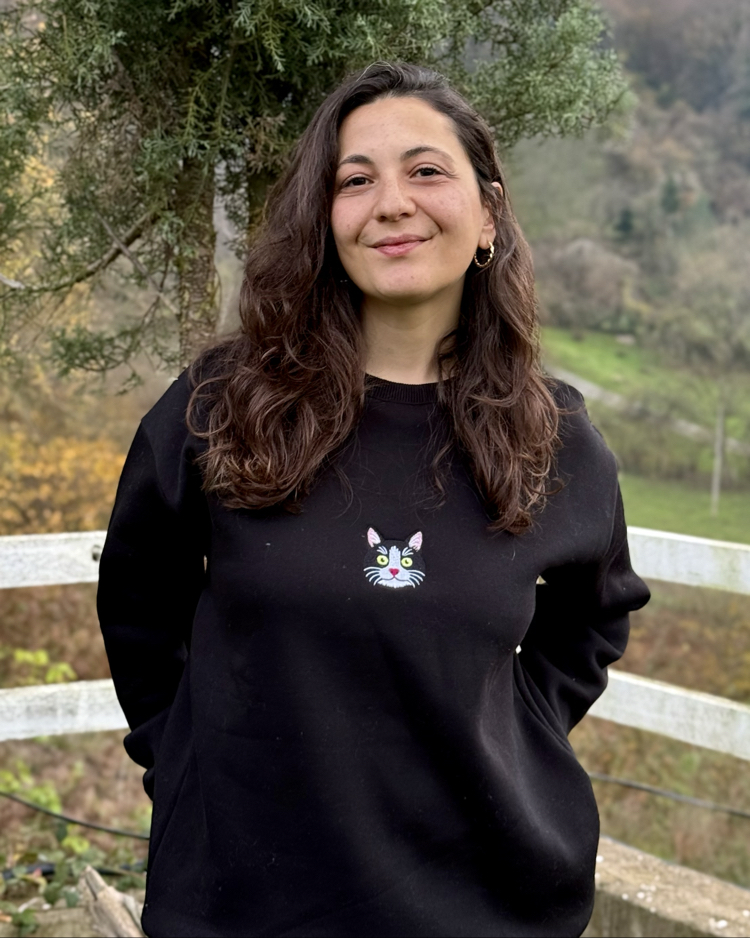 Boncuk | Siyah Oversize Sweatshirt