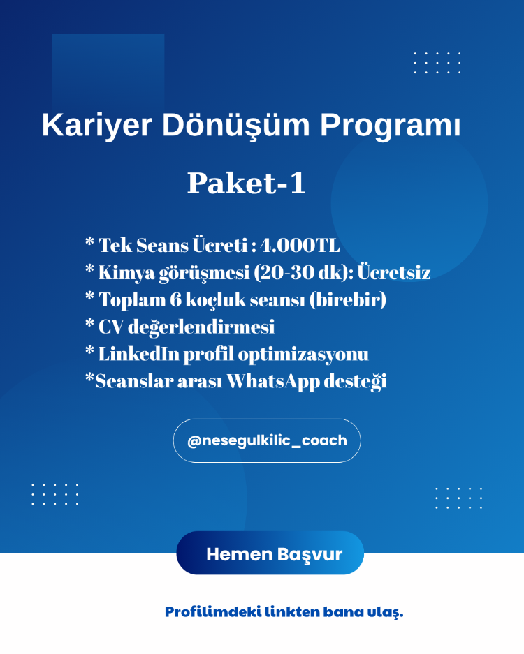 Kariyer Dönüşüm Programı - Paket 1