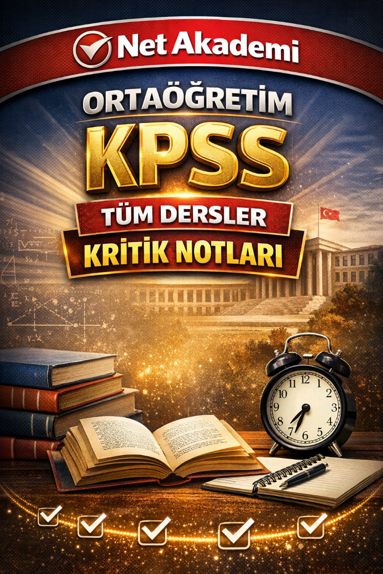 ORTAÖĞRETİM KPSS TÜM DERSLER KRİTİK NOTLAR