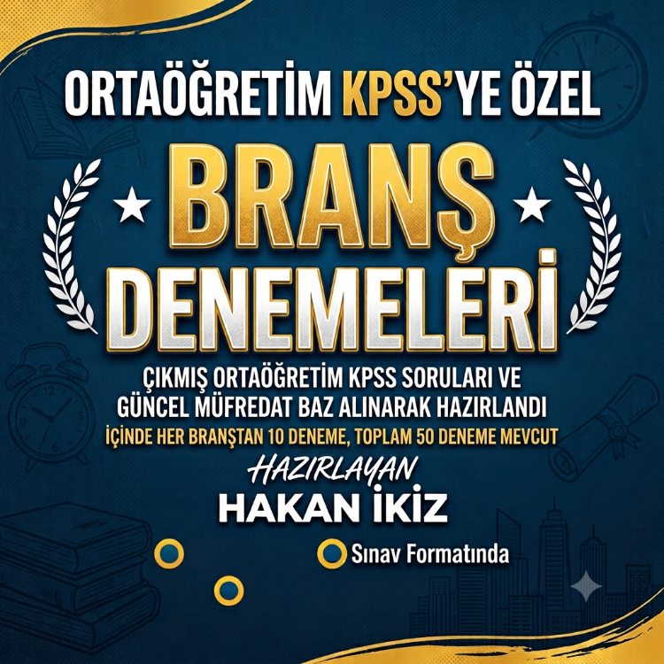 NET AKADEMİ ORTAÖĞRETİM KPSS BRANŞ DENEMELERİ