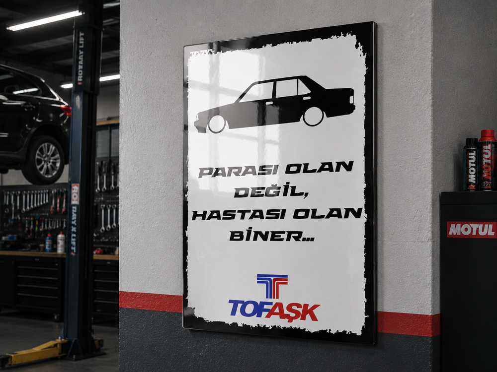 Premium UV Baskı Tofaş Posteri | Araba Temalı Duvar Posteri