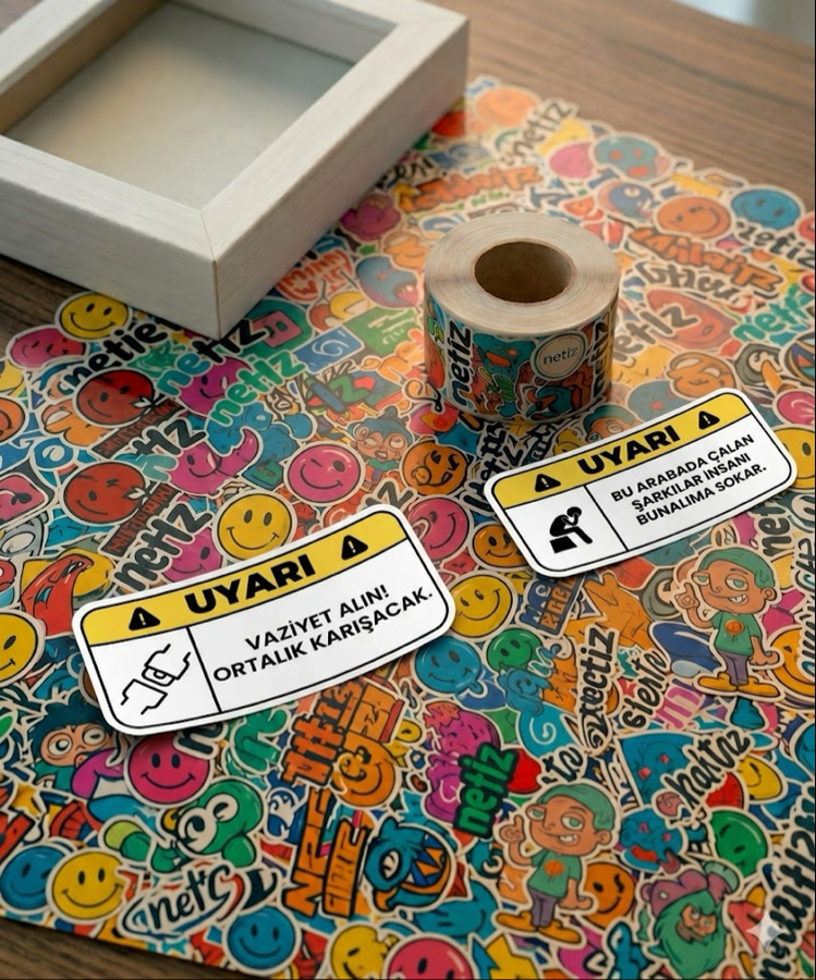Araba Uyarı Sticker Seti - 3lü Özel Tasarım Sticker >Araba Sticker | Yeni Nesil Aksesuarlar