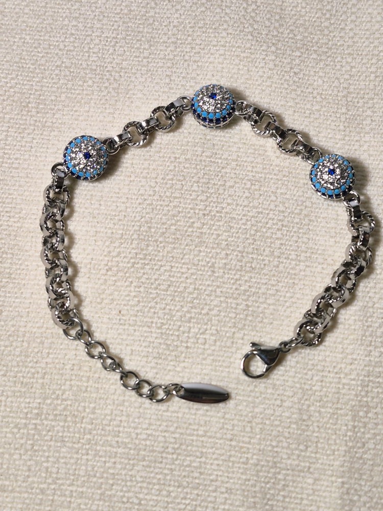 Özel Seri Xuping Nazar Boncuklu Bileklik Silver / XBL8445