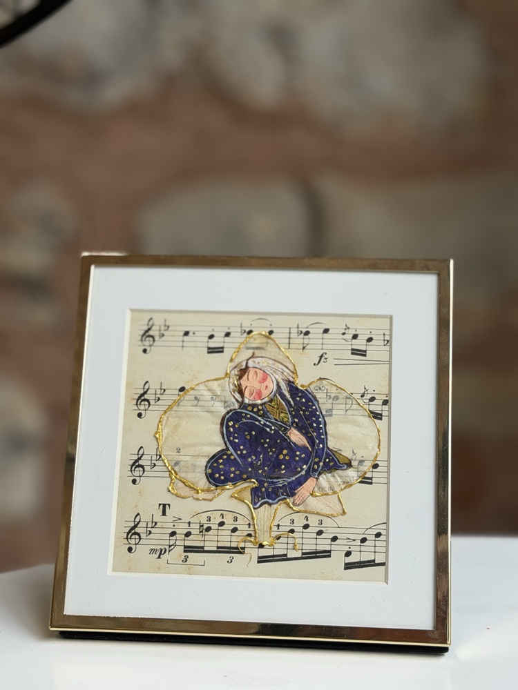 Orkide Üzerine Minyatür (Sufi Kadın)