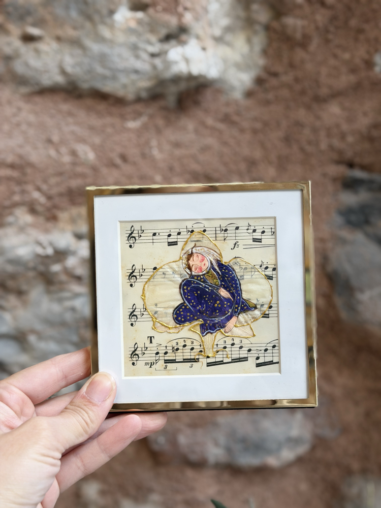 Orkide Üzerine Minyatür (Sufi Kadın)