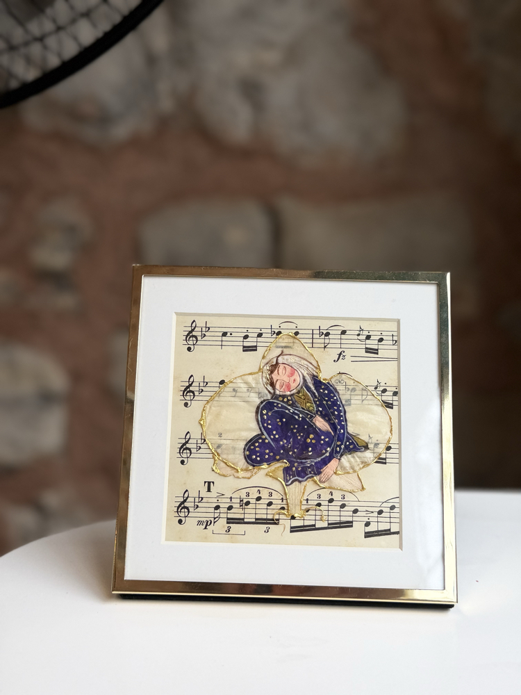 Orkide Üzerine Minyatür (Sufi Kadın)
