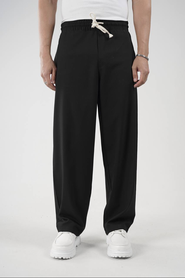 SİYAH BAGGY KUMAŞ PANTLON 