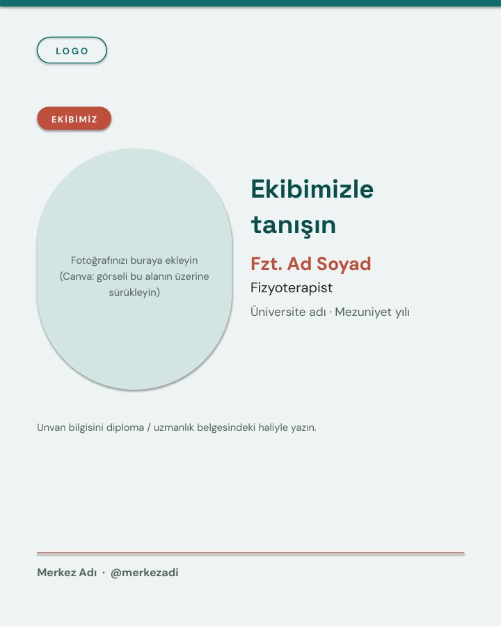 Physio Sosyal Medya Kiti — Fizyoterapi Merkezi İçin 44 Instagram Tasarımı