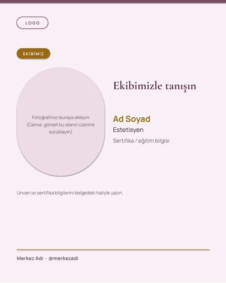 Aesthe Sosyal Medya Kiti — Güzellik Merkezi İçin 44 Instagram Tasarımı