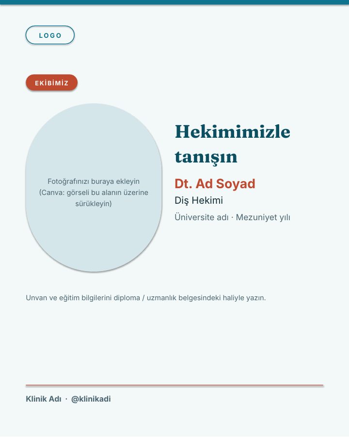 Denta Sosyal Medya Kiti — Diş Kliniği İçin 44 Instagram Tasarımı