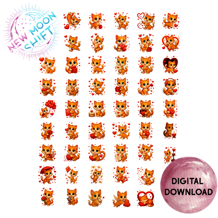 Sevimli Kedi Mimu - Valentine Day 80 PNG
