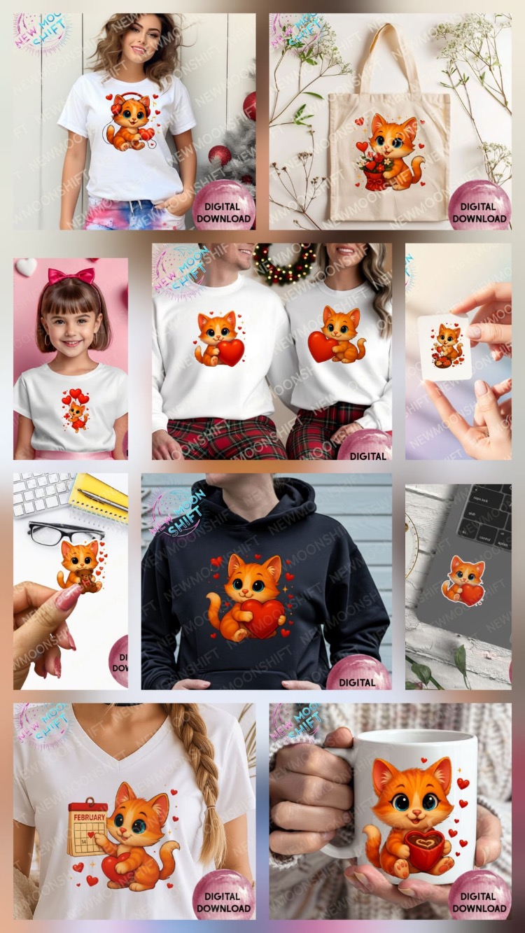 Sevimli Kedi Mimu - Valentine Day 80 PNG