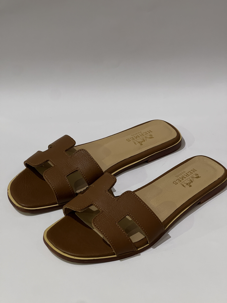 Hermes Women’s Leather Slides