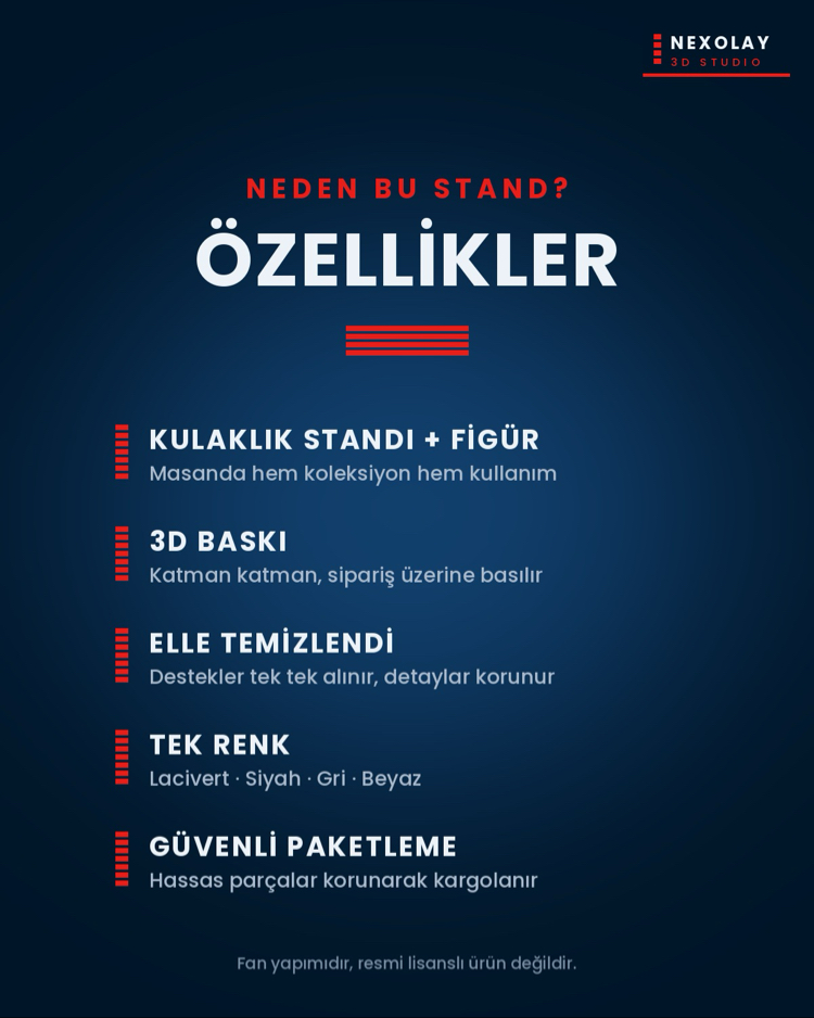 Max Kulaklık Standı – Stranger Things Temalı 3D Baskı Figür