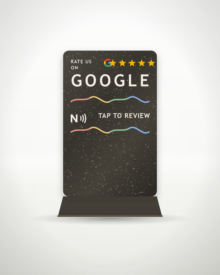 Google Yorum Standı — Koyu / Simli