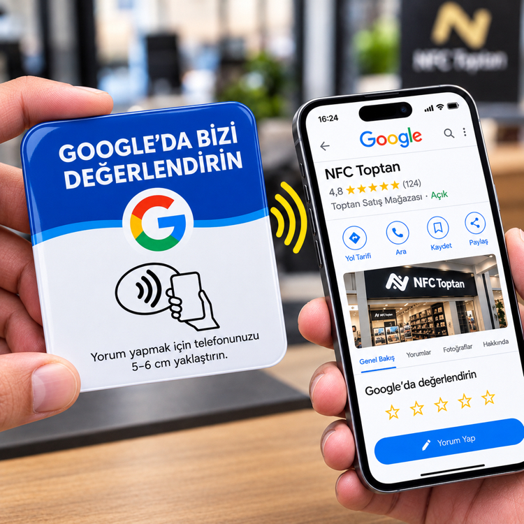 NFC Google Yorum Kartı | PVC | 20 Adet