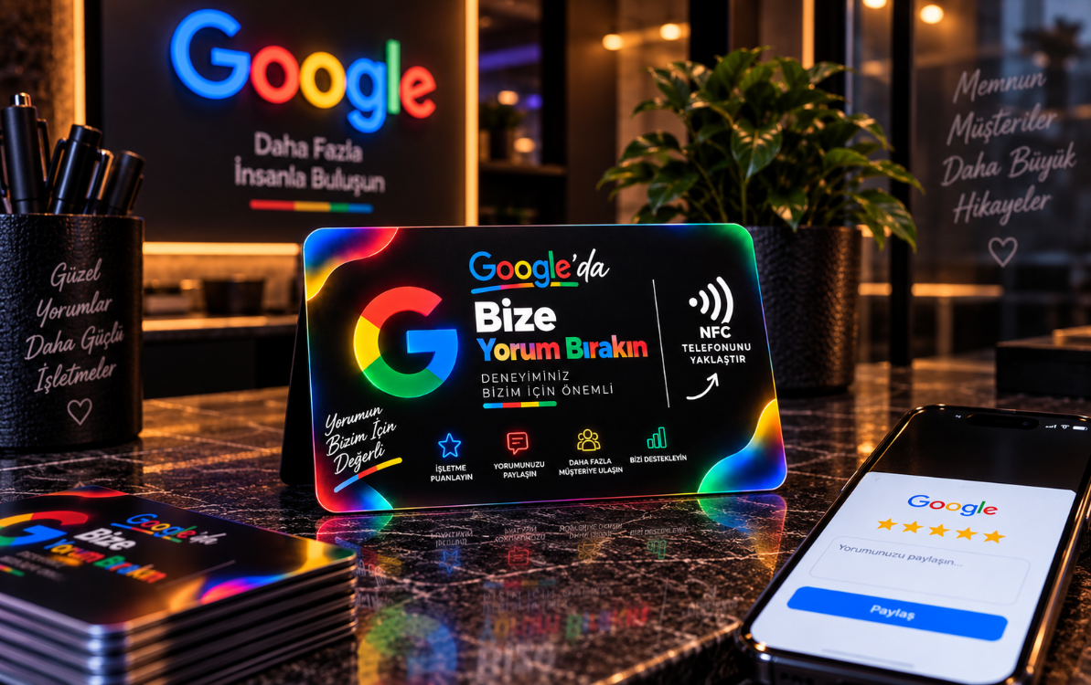 Google Yorum NFC Kartı | Tek Dokunuşla Yorum