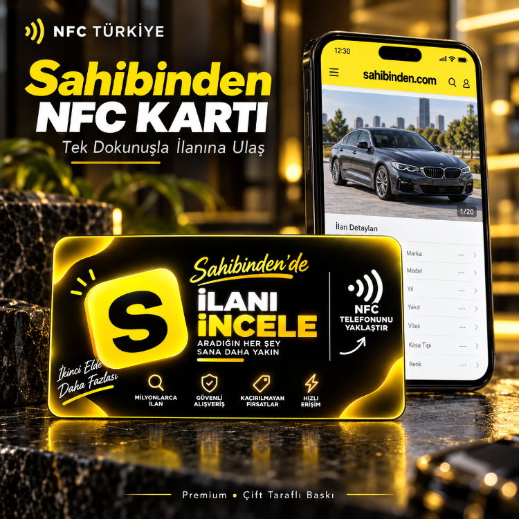 Sahibinden İlan NFC Kartı | Premium Çift Taraflı Baskı