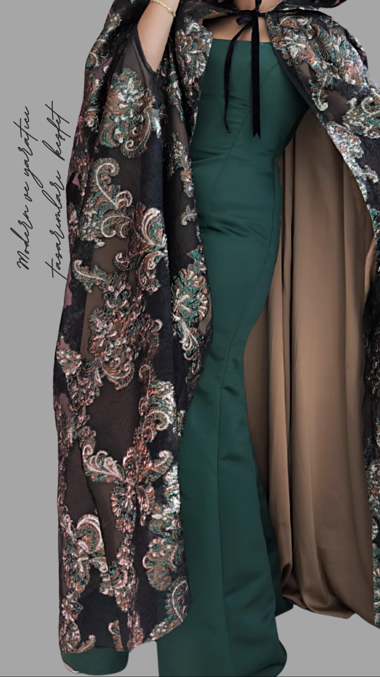 Kapşonlu Kaftan Takım