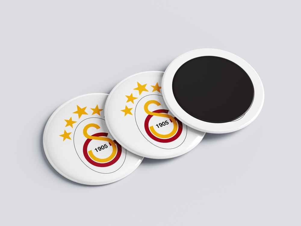 GALATASARAY 5 YILDIZ BUTON MAGNET 5 ADET- KİŞİSELLEŞTİRİLEBİLİR
