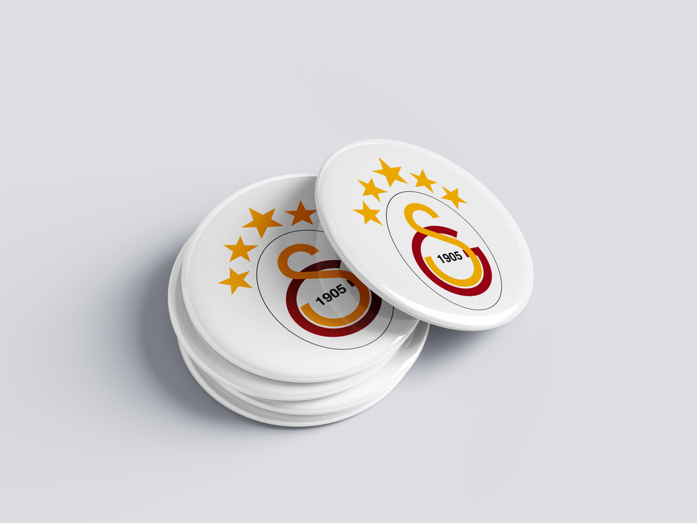 GALATASARAY 5 YILDIZ BUTON MAGNET 5 ADET- KİŞİSELLEŞTİRİLEBİLİR