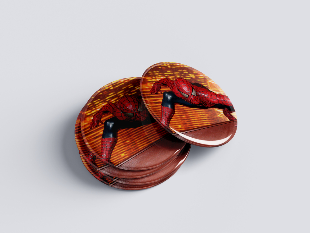 SPIDERMAN ROZET BUTON MAGNET 5 ADET