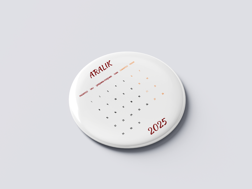 2025 takvim BUTON MAGNET 12 ADET- KİŞİSELLEŞTİRİLEBİLİR