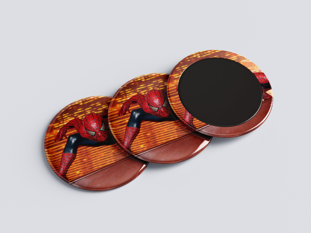 SPIDERMAN ROZET BUTON MAGNET 5 ADET