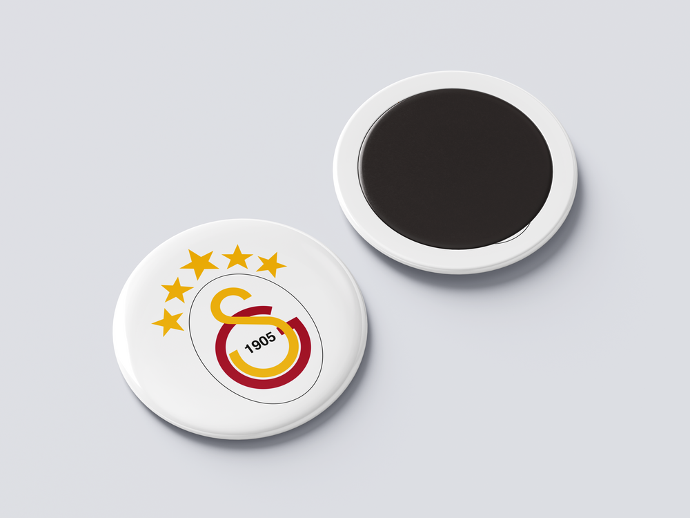GALATASARAY 5 YILDIZ BUTON MAGNET 5 ADET- KİŞİSELLEŞTİRİLEBİLİR