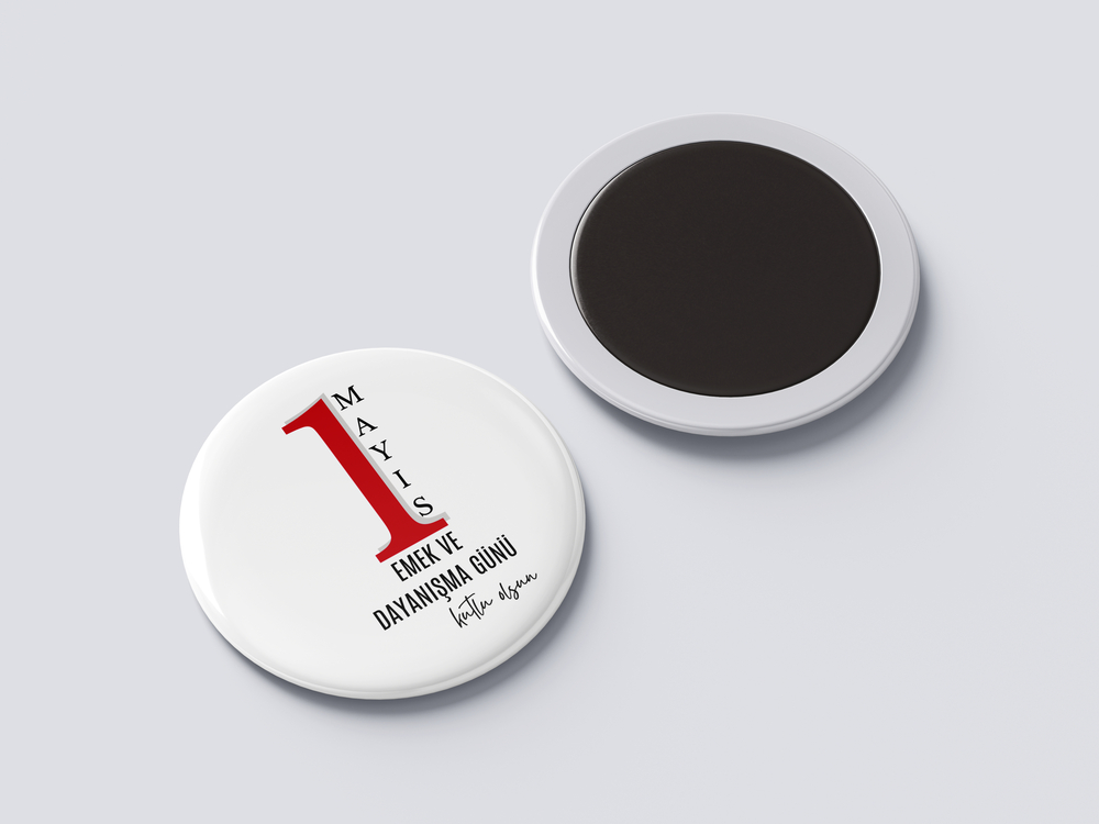 1 MAYIS ROZET BUTON MAGNET 5 ADET