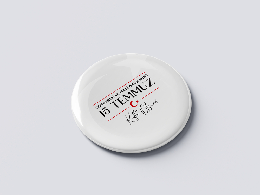 15 TEMMUZ ROZET BUTON MAGNET 5 ADET